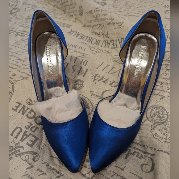 ELEGANTPARK Women's Almond Toe Satin Bridal Wedding Formal Party Shoes - Picture 3 of 5